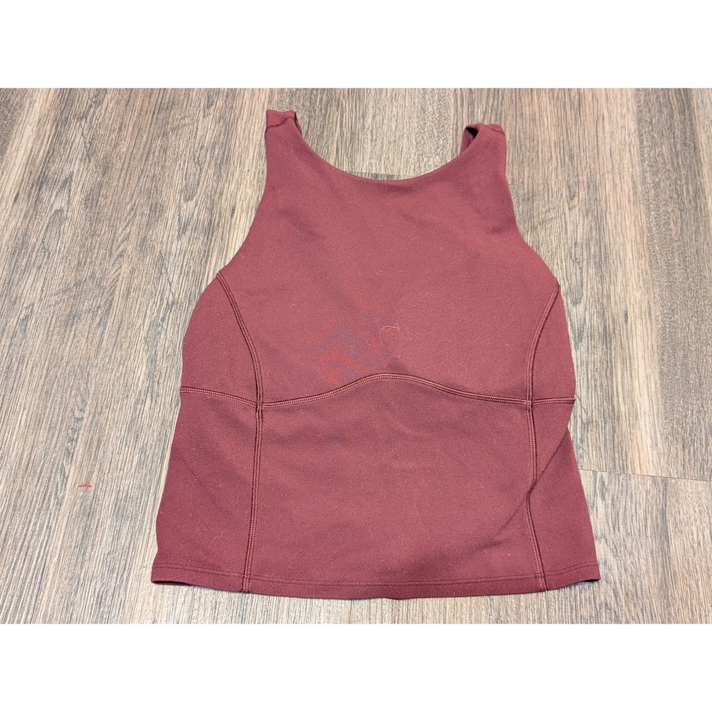 Lululemon Key TO Balance Tank Top Burgundy Red Size 2 LW1DAUS‎